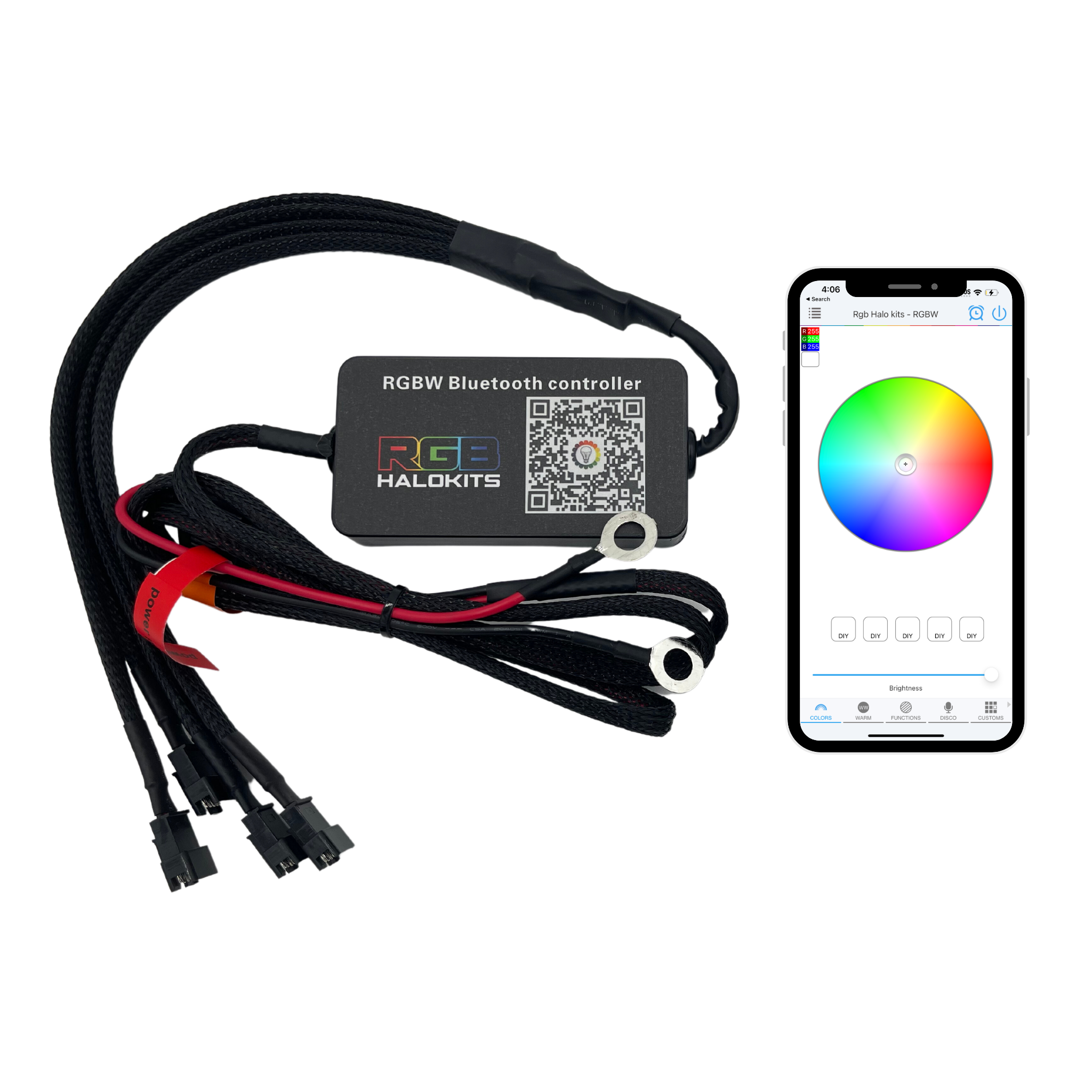 Add Bluetooth Controller to my Previous Order - RGB Halo Kits Multicolor Flow Series Color Chasing RGBWA LED headlight kit Colorshift Oracle Lighting Trendz OneUpLighting Morimoto theretrofitsource AutoLEDTech Diode Dynamics