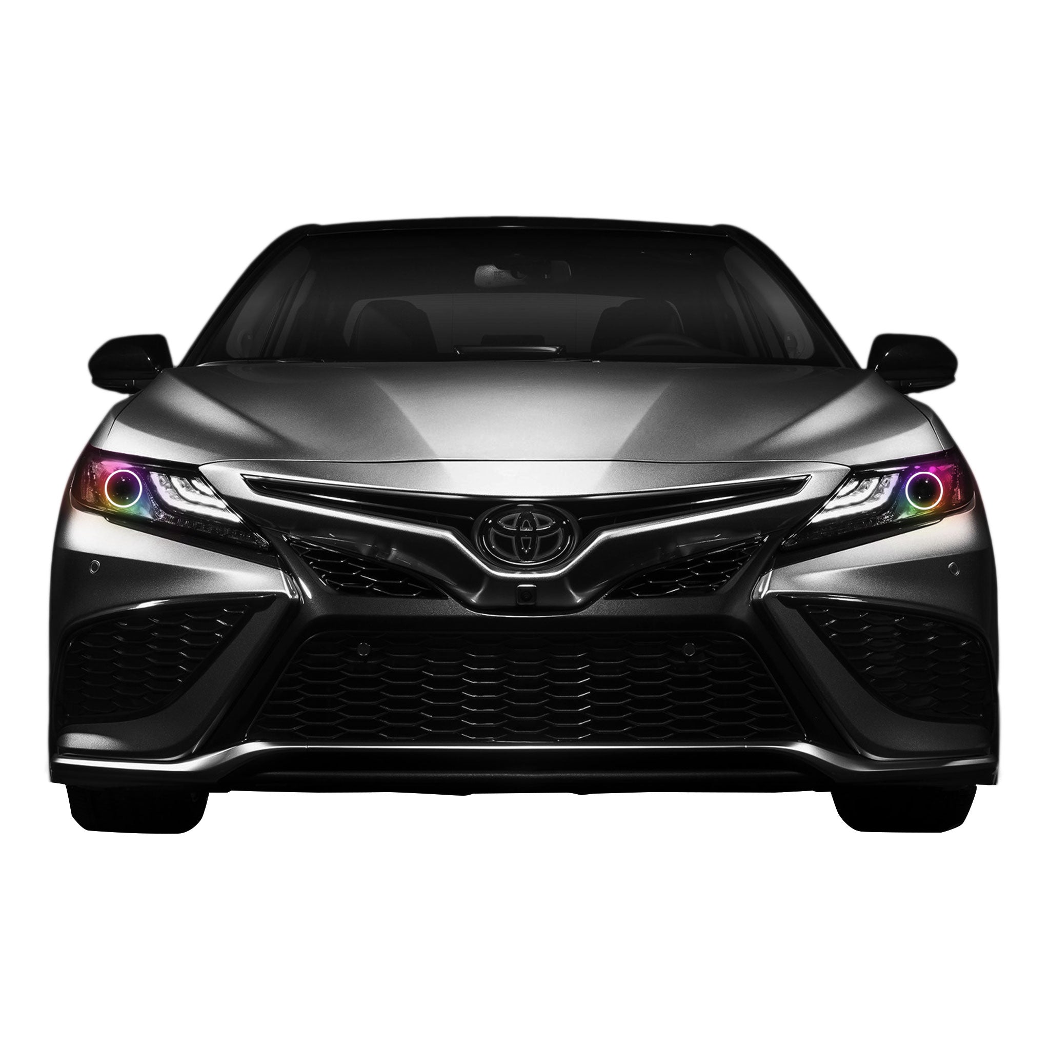 2018-2022 Toyota Camry Multicolor Halo Kit - RGB Halo Kits Multicolor Flow Series Color Chasing RGBWA LED headlight kit Oracle Lighting Trendz OneUpLighting Morimoto theretrofitsource AutoLEDTech Diode Dynamics