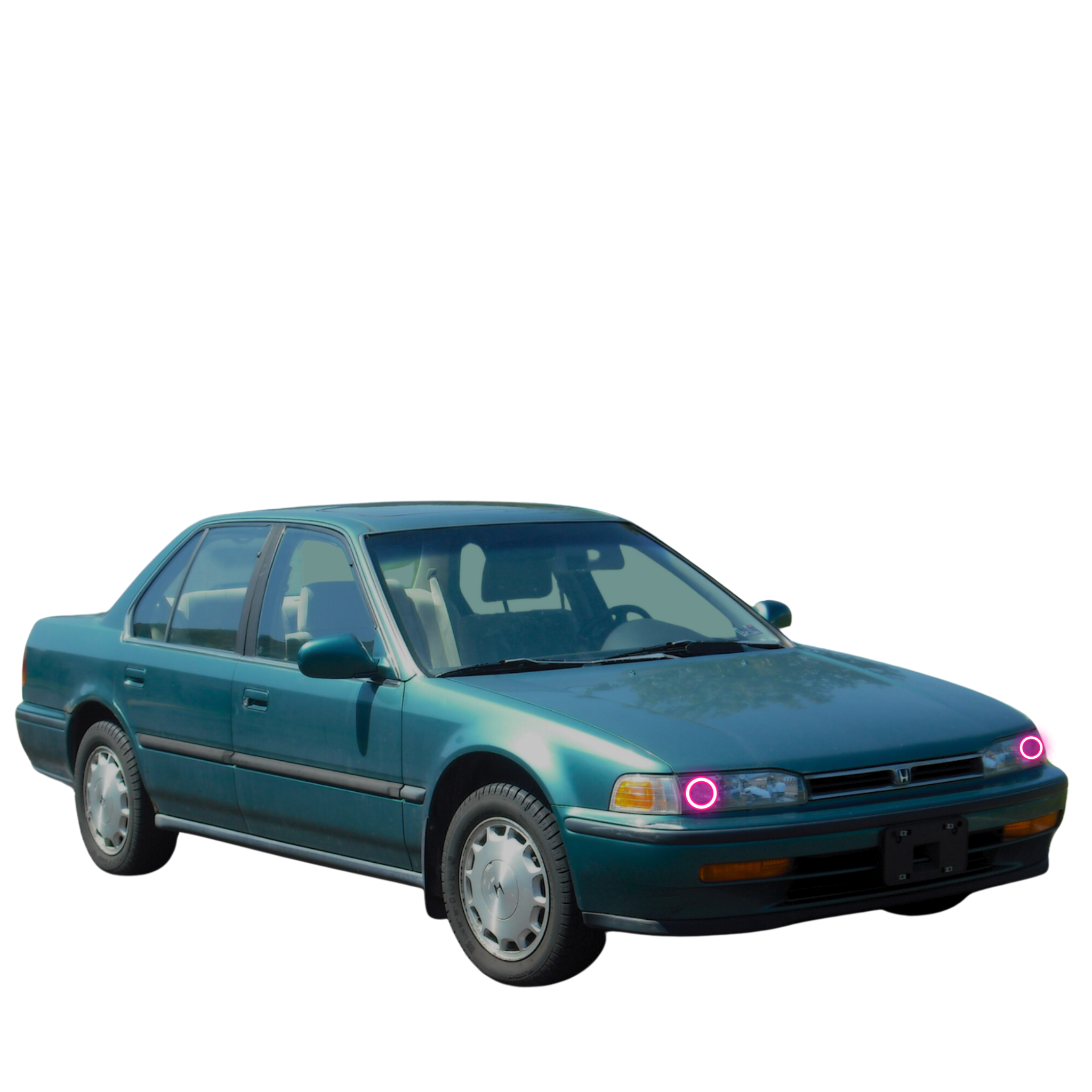 1990 -1993 Honda Accord Multicolor Halo Kit - RGB Halo Kits Multicolor Flow Series Color Chasing RGBWA LED headlight kit Colorshift Oracle Lighting Trendz OneUpLighting Morimoto theretrofitsource AutoLEDTech Diode Dynamics