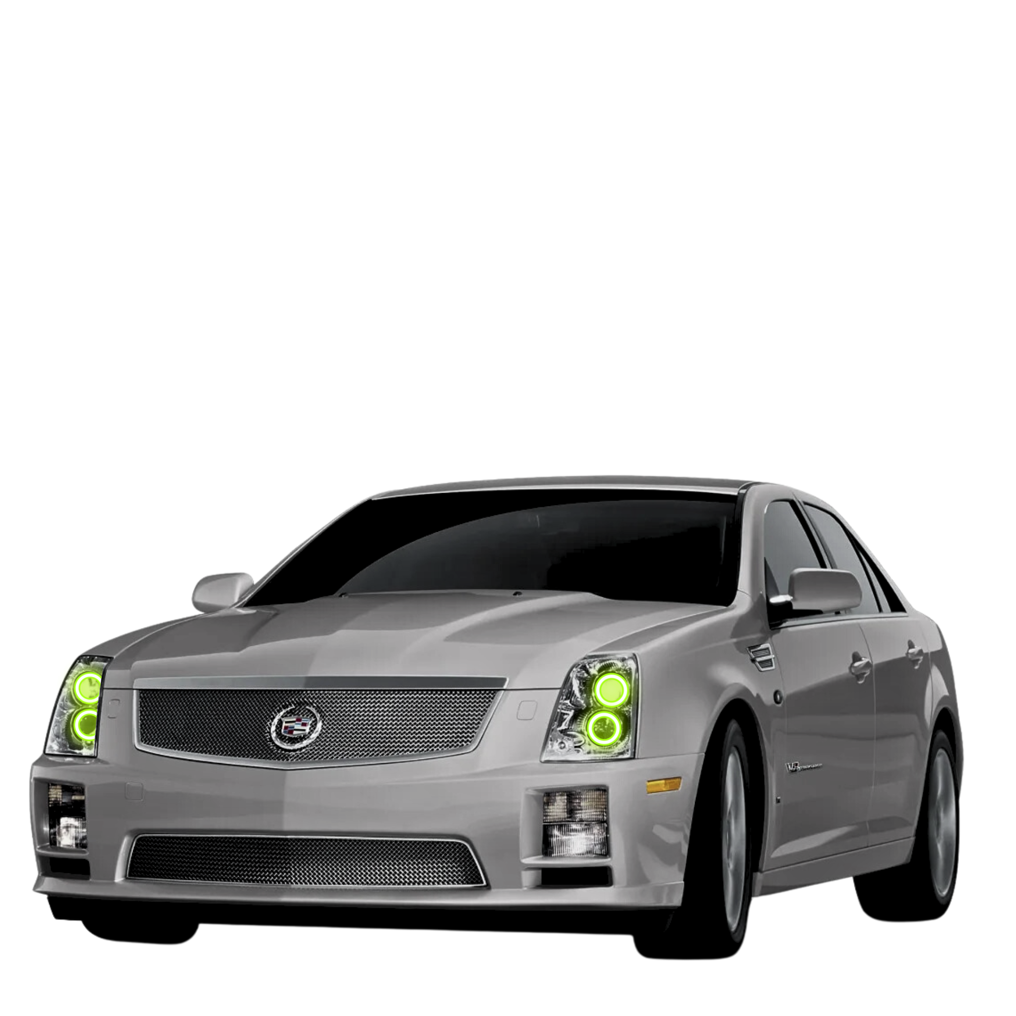 2005-2012 Cadillac STS Multicolor Halo Kit - RGB Halo Kits Multicolor Flow Series Color Chasing RGBWA LED headlight kit Colorshift Oracle Lighting Trendz OneUpLighting Morimoto theretrofitsource AutoLEDTech Diode Dynamics