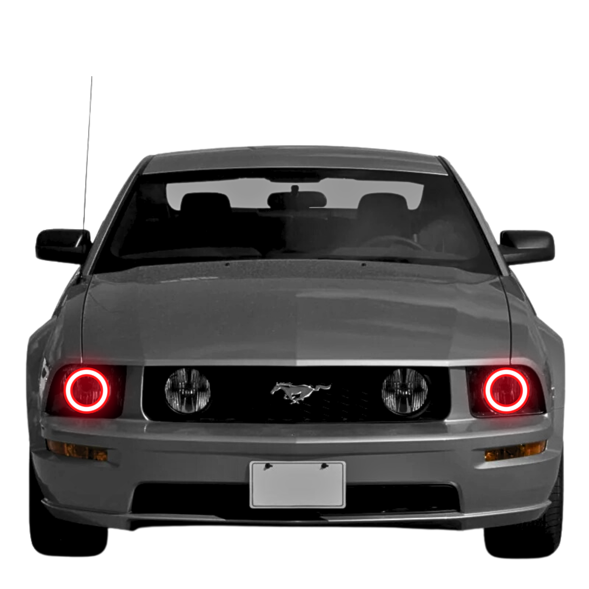 2005-2009 Ford Mustang Multicolor Halo Kit - RGB Halo Kits Multicolor Flow Series Color Chasing RGBWA LED headlight kit Colorshift Oracle Lighting Trendz OneUpLighting Morimoto theretrofitsource AutoLEDTech Diode Dynamics