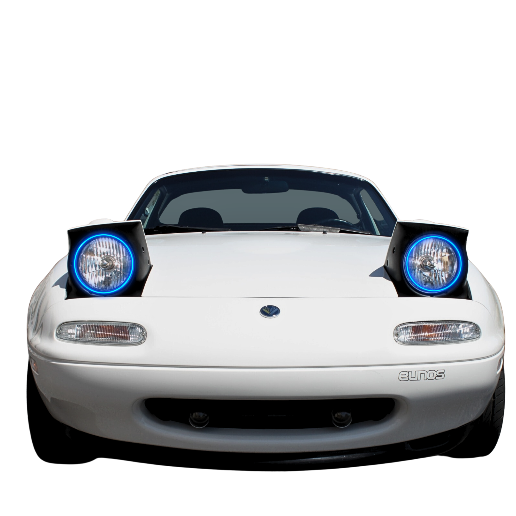 1990-1997 Mazda Miata Multicolor Halo Kit - RGB Halo Kits Multicolor Flow Series Color Chasing RGBWA LED headlight kit Colorshift Oracle Lighting Trendz OneUpLighting Morimoto theretrofitsource AutoLEDTech Diode Dynamics