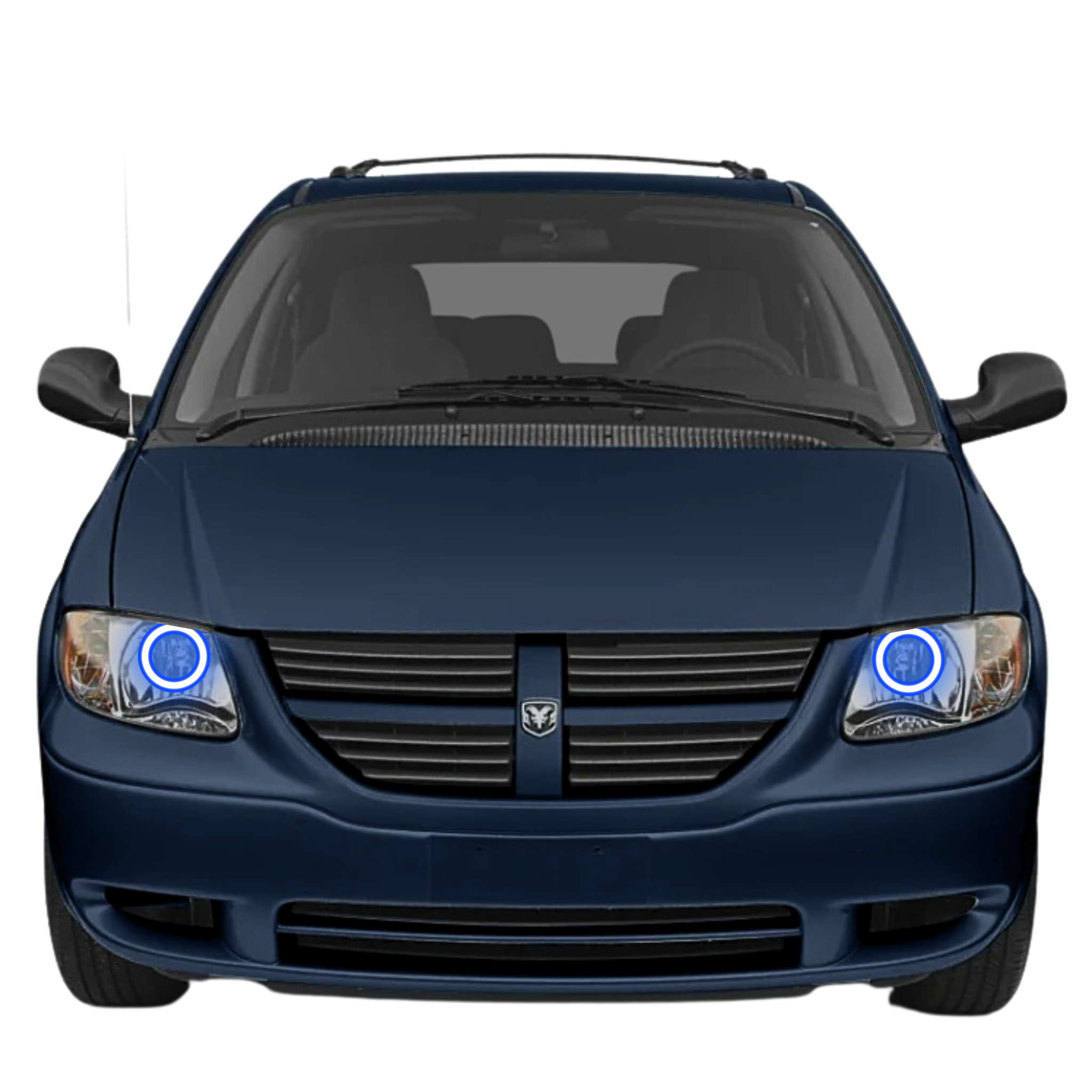 2001-2007 Dodge Caravan Multicolor Halo Kit - RGB Halo Kits Multicolor Flow Series Color Chasing RGBWA LED headlight kit Colorshift Oracle Lighting Trendz OneUpLighting Morimoto theretrofitsource AutoLEDTech Diode Dynamics