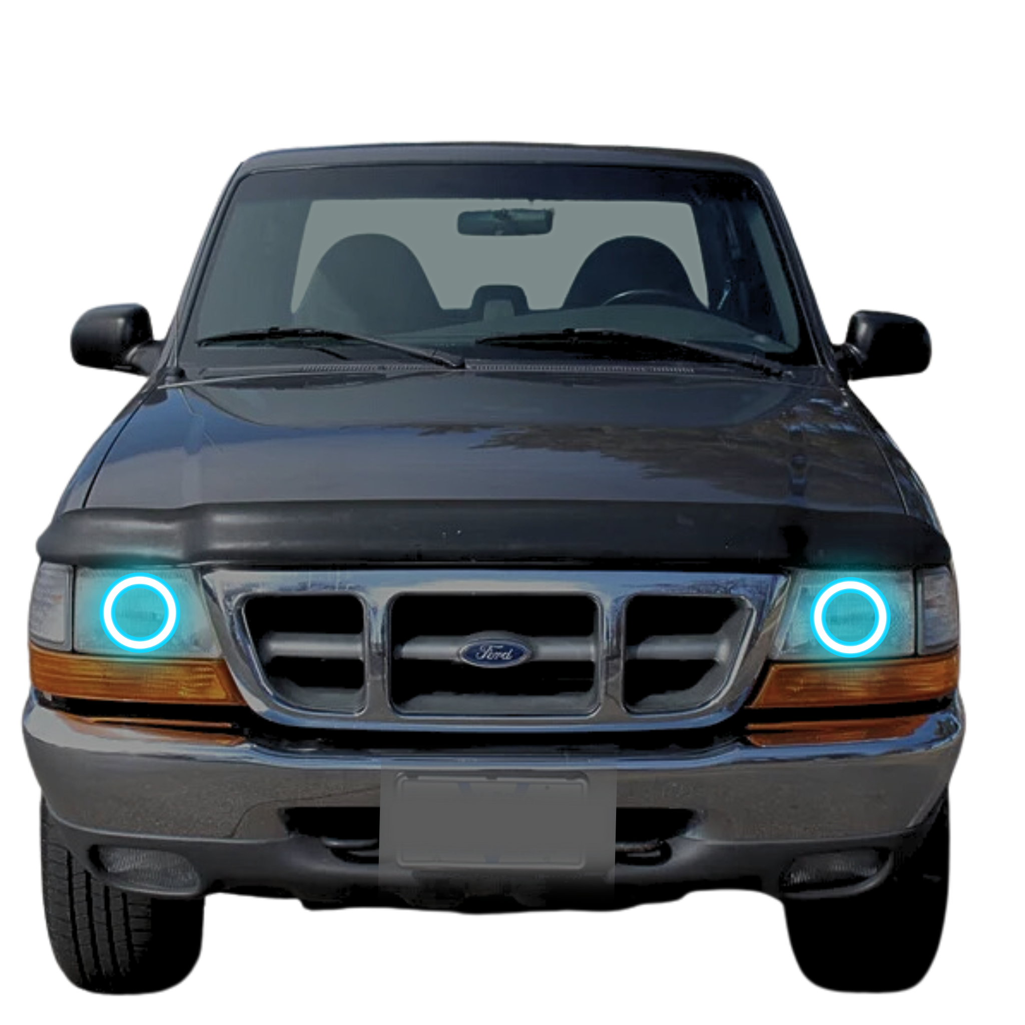 1998-2000 Ford Ranger Multicolor Halo Kit - RGB Halo Kits Multicolor Flow Series Color Chasing RGBWA LED headlight kit Colorshift Oracle Lighting Trendz OneUpLighting Morimoto theretrofitsource AutoLEDTech Diode Dynamics