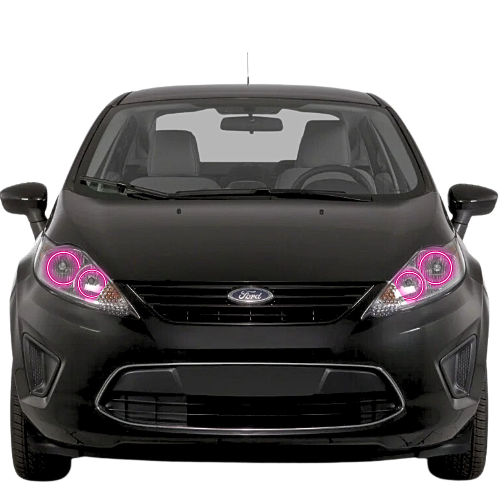 2011-2013 Ford Fiesta Multicolor Halo Kit - RGB Halo Kits Multicolor Flow Series Color Chasing RGBWA LED headlight kit Colorshift Oracle Lighting Trendz OneUpLighting Morimoto theretrofitsource AutoLEDTech Diode Dynamics