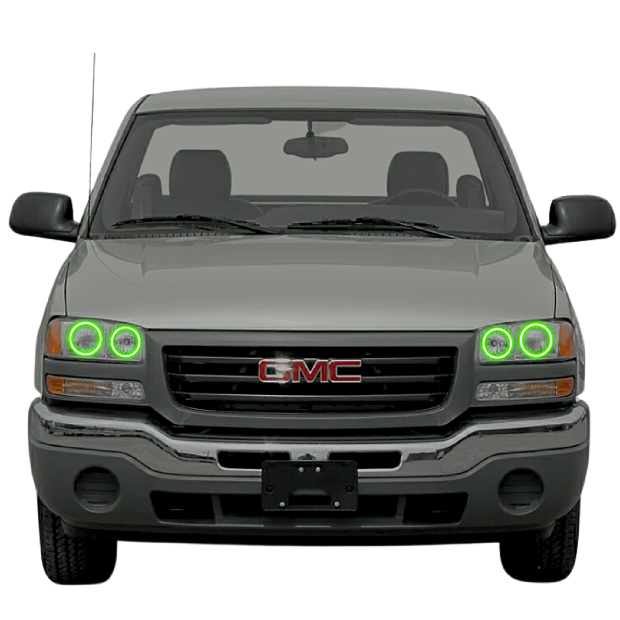 2001-2006 GMC Sierra Denali Multicolor Halo Kit - RGB Halo Kits Multicolor Flow Series Color Chasing RGBWA LED headlight kit Colorshift Oracle Lighting Trendz OneUpLighting Morimoto theretrofitsource AutoLEDTech Diode Dynamics