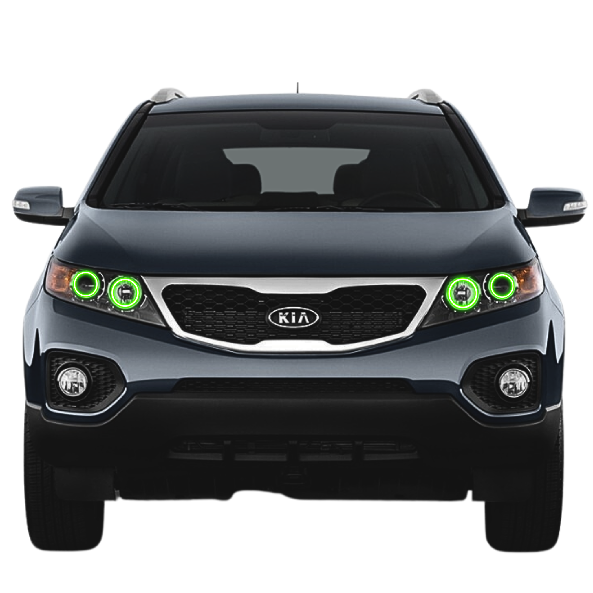 2012+ Kia Sorento Multicolor Halo Kit - RGB Halo Kits Multicolor Flow Series Color Chasing RGBWA LED headlight kit Colorshift Oracle Lighting Trendz OneUpLighting Morimoto theretrofitsource AutoLEDTech Diode Dynamics