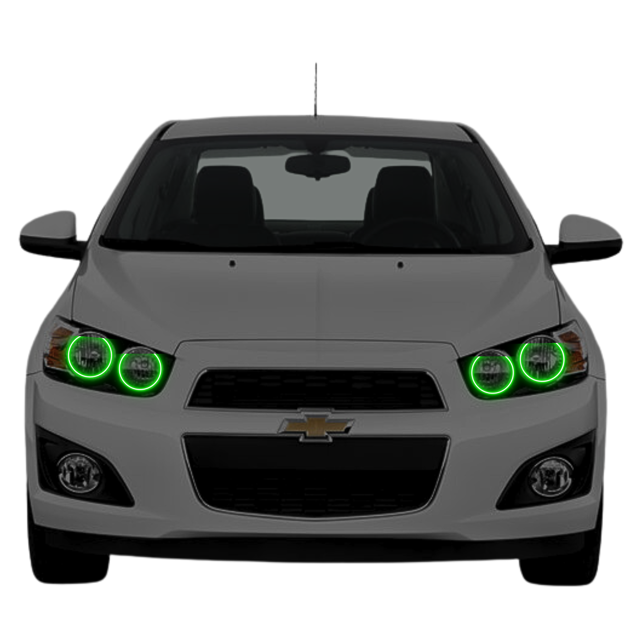 2012-2016 Chevrolet Sonic Multicolor Halo Kit - RGB Halo Kits Multicolor Flow Series Color Chasing RGBWA LED headlight kit Oracle Lighting Trendz OneUpLighting Morimoto theretrofitsource AutoLEDTech Diode Dynamics