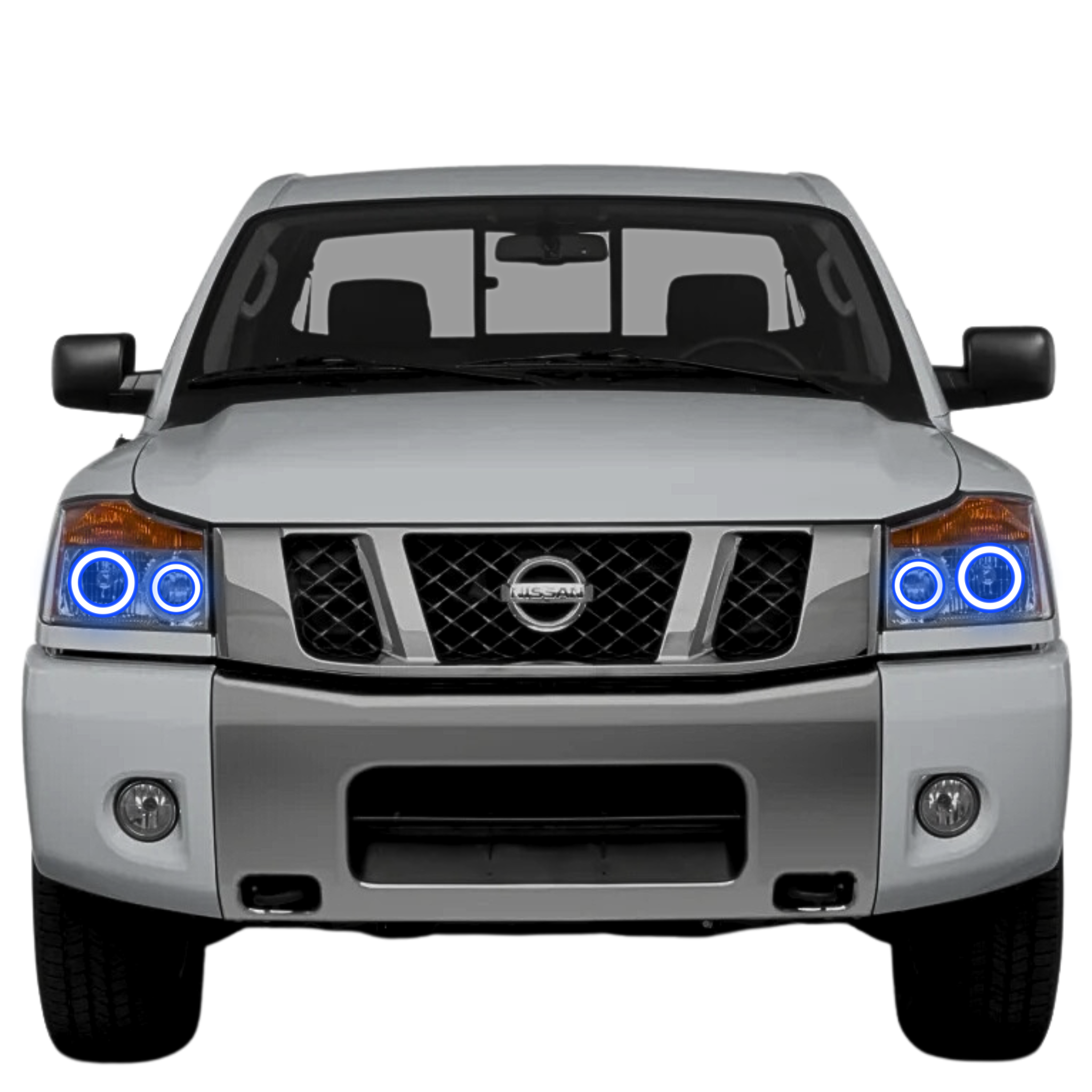 2004-2015 Nissan Titan Multicolor Halo Kit - RGB Halo Kits Multicolor Flow Series Color Chasing RGBWA LED headlight kit Colorshift Oracle Lighting Trendz OneUpLighting Morimoto theretrofitsource AutoLEDTech Diode Dynamics