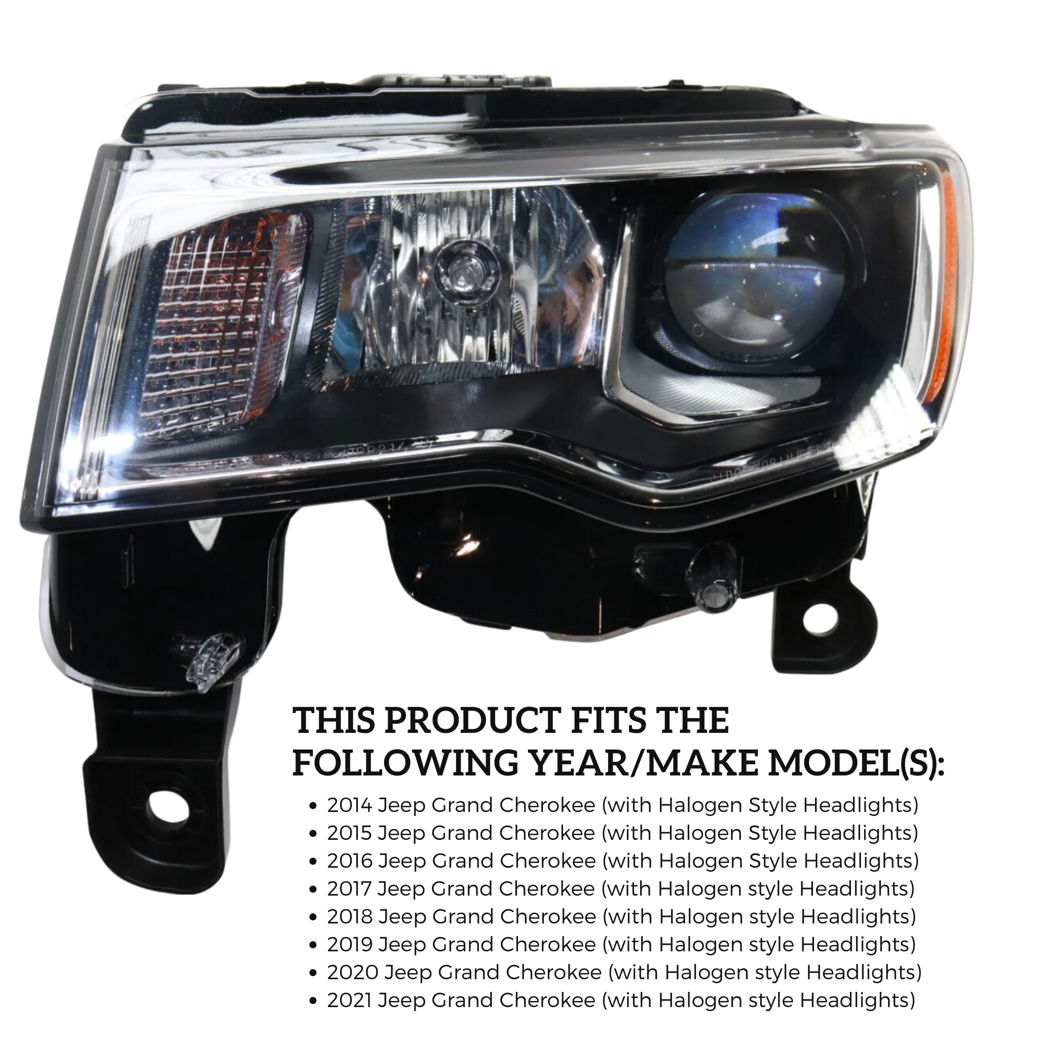 2014-2021 Jeep Grand Cherokee Multicolor Halo Kit: (for Halogen Headlights)