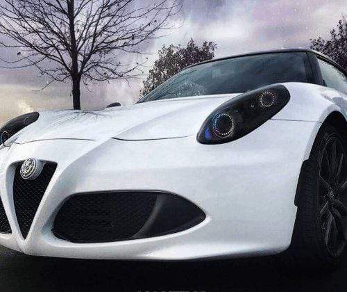 2013-2018 Alfa Romeo 4C Multicolor Halo Kit - RGB Halo Kits Multicolor Flow Series Color Chasing RGBWA LED headlight kit Oracle Lighting Trendz OneUpLighting Morimoto theretrofitsource AutoLEDTech Diode Dynamics