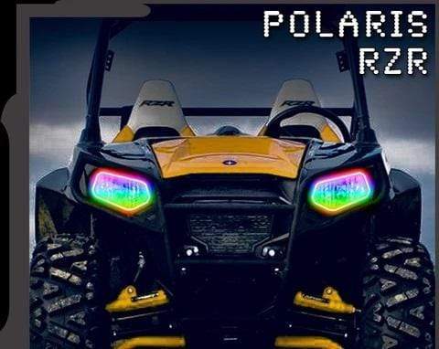 Oracle Halo Kits Color Chasing / Bluetooth Controller 2008-2019 Polaris RZR 570/800/900 Color Chasing Headlight Halo Kit