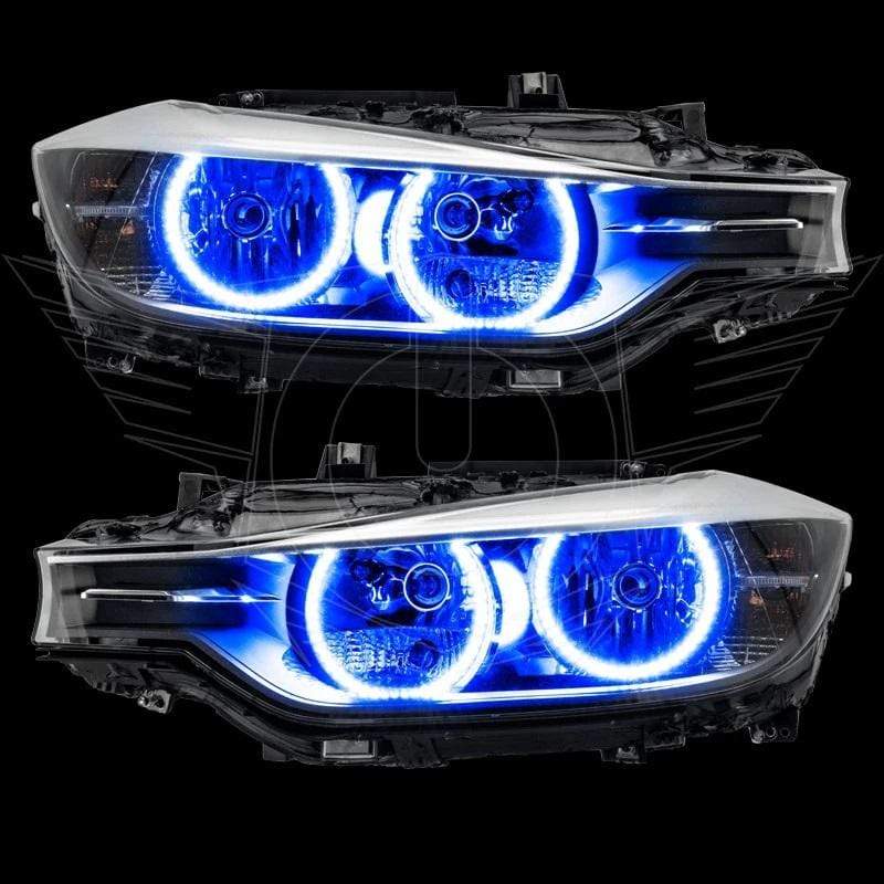 2012-2013 BMW 320/328 Multicolor Halo Kit - RGB Halo Kits Multicolor Flow Series Color Chasing RGBWA LED headlight kit Colorshift Oracle Lighting Trendz OneUpLighting Morimoto theretrofitsource AutoLEDTech Diode Dynamics