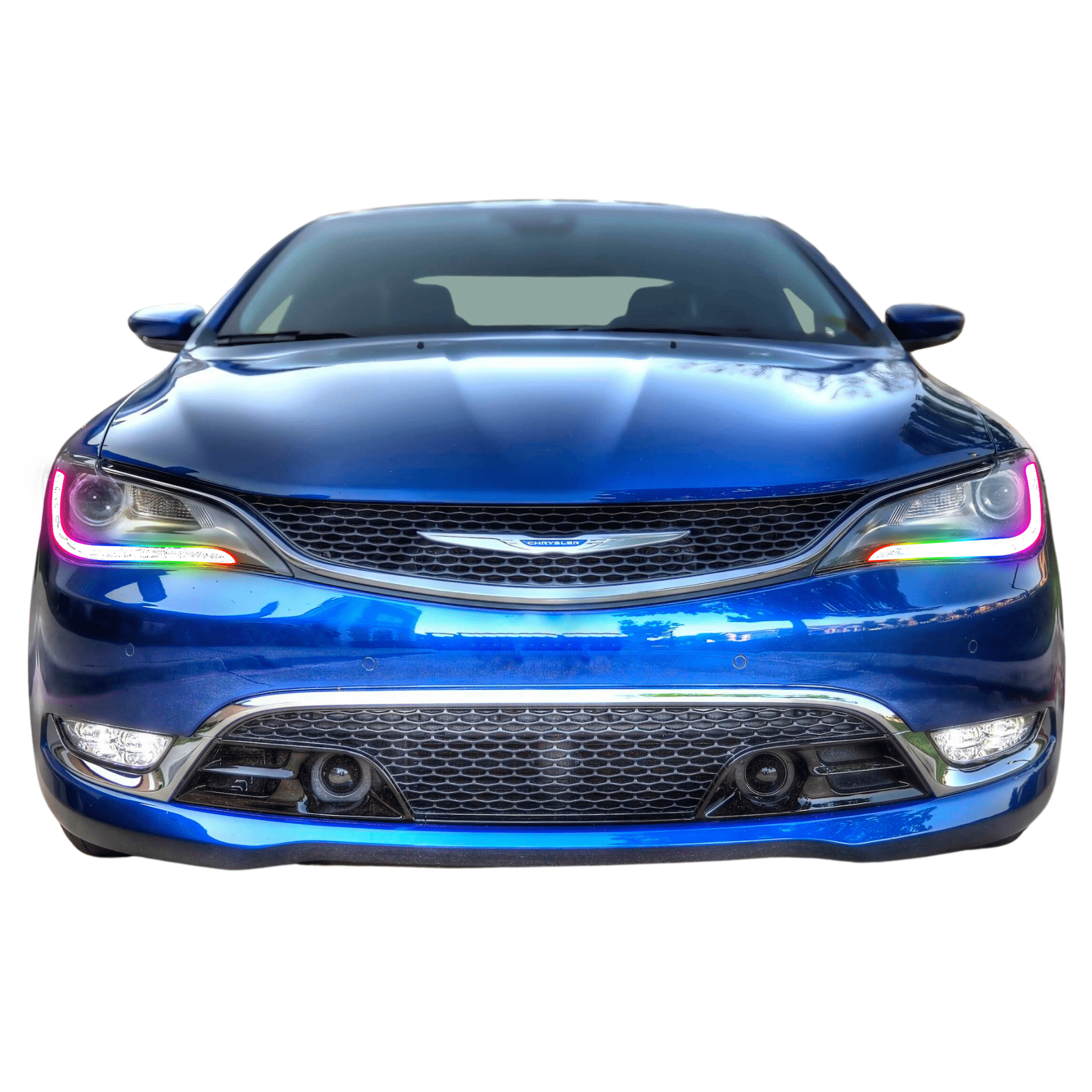 2015-2017 Chrysler 200 Flow Series/Color Chasing DRL Boards - RGB Halo Kits Multicolor Flow Series Color Chasing RGBWA LED headlight kit Oracle Lighting Trendz OneUpLighting Morimoto theretrofitsource AutoLEDTech Diode Dynamics