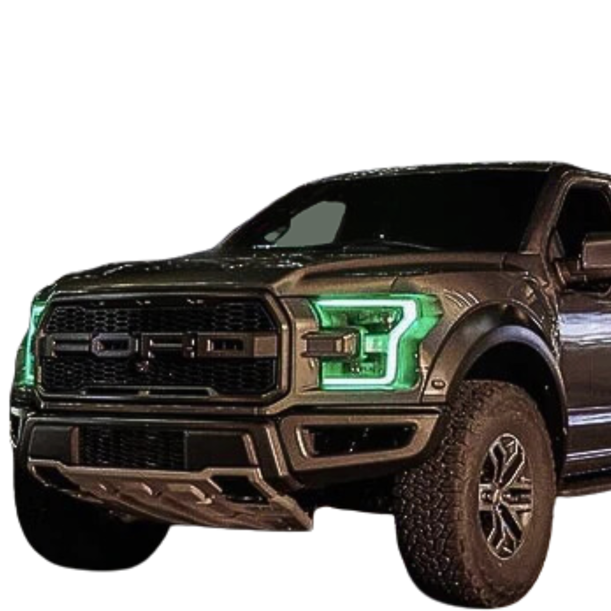 2015-2017 Ford F150 Multicolor Halo Kit Flow Series - RGB Halo Kits Multicolor Flow Series Color Chasing RGBWA LED headlight kit Oracle Lighting Trendz OneUpLighting Morimoto theretrofitsource AutoLEDTech Diode Dynamics