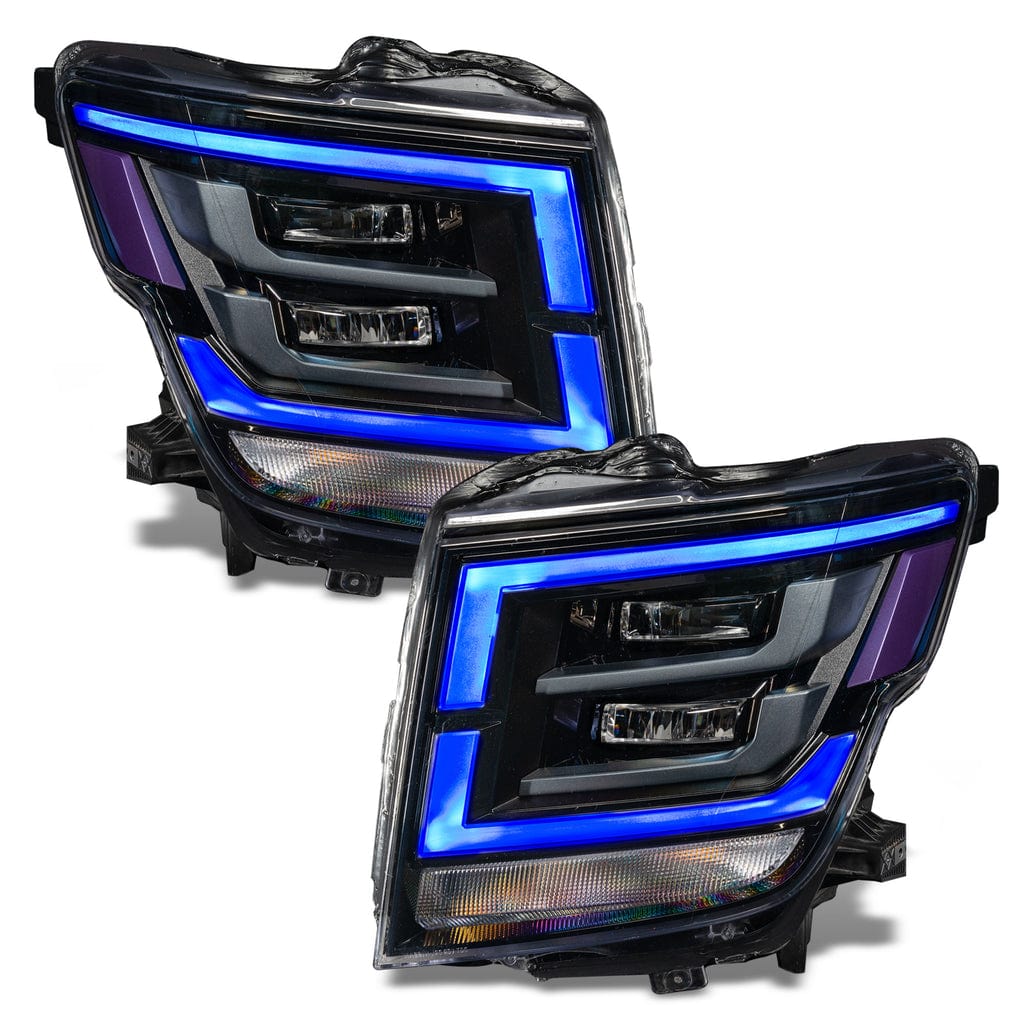 2021-2022 Nissan Titan RGBW DRL Boards - RGB Halo Kits Multicolor Flow Series Color Chasing RGBWA LED headlight kit Colorshift Oracle Lighting Trendz OneUpLighting Morimoto theretrofitsource AutoLEDTech Diode Dynamics