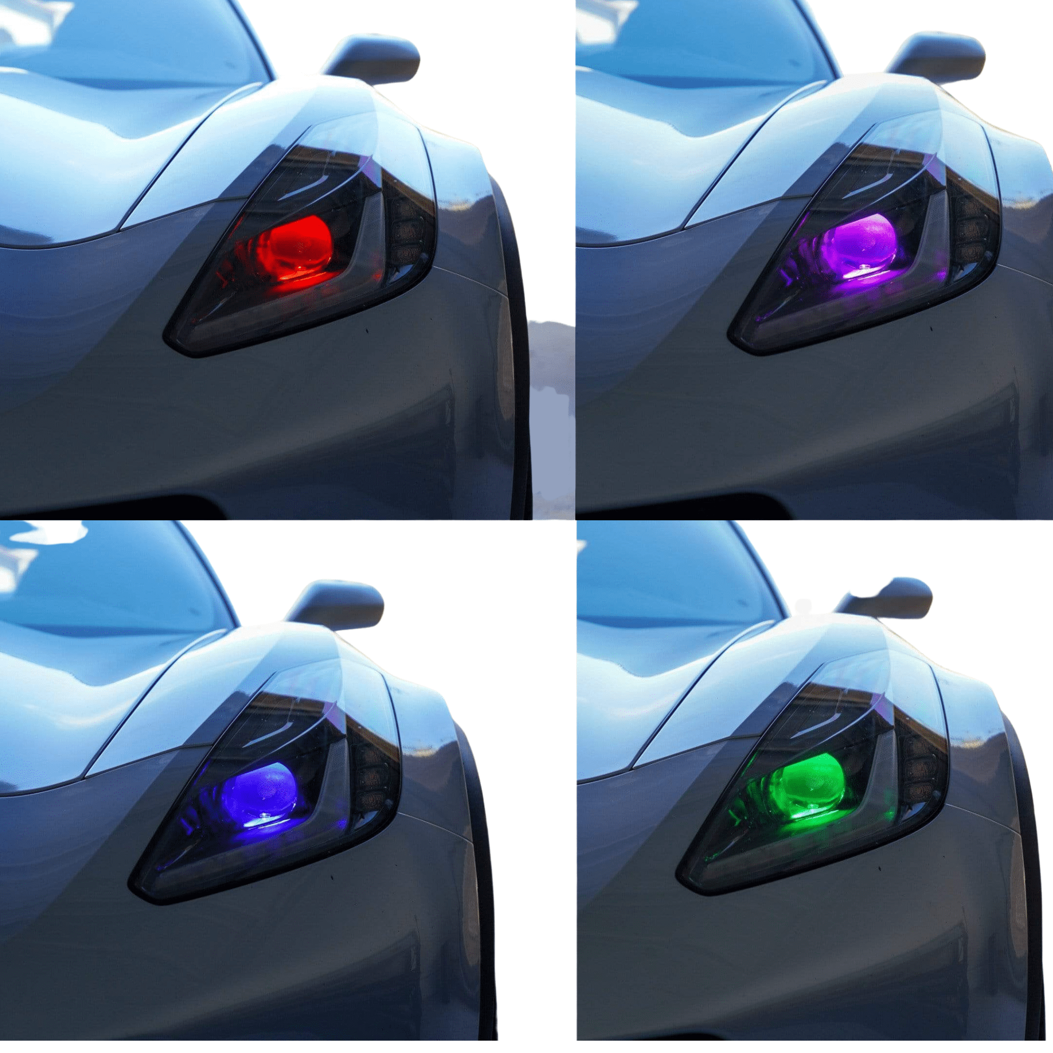 Multicolor Demon Eyes | RGBW - RGB Halo Kits Multicolor Flow Series Color Chasing RGBWA LED headlight kit Oracle Lighting Trendz OneUpLighting Morimoto theretrofitsource AutoLEDTech Diode Dynamics