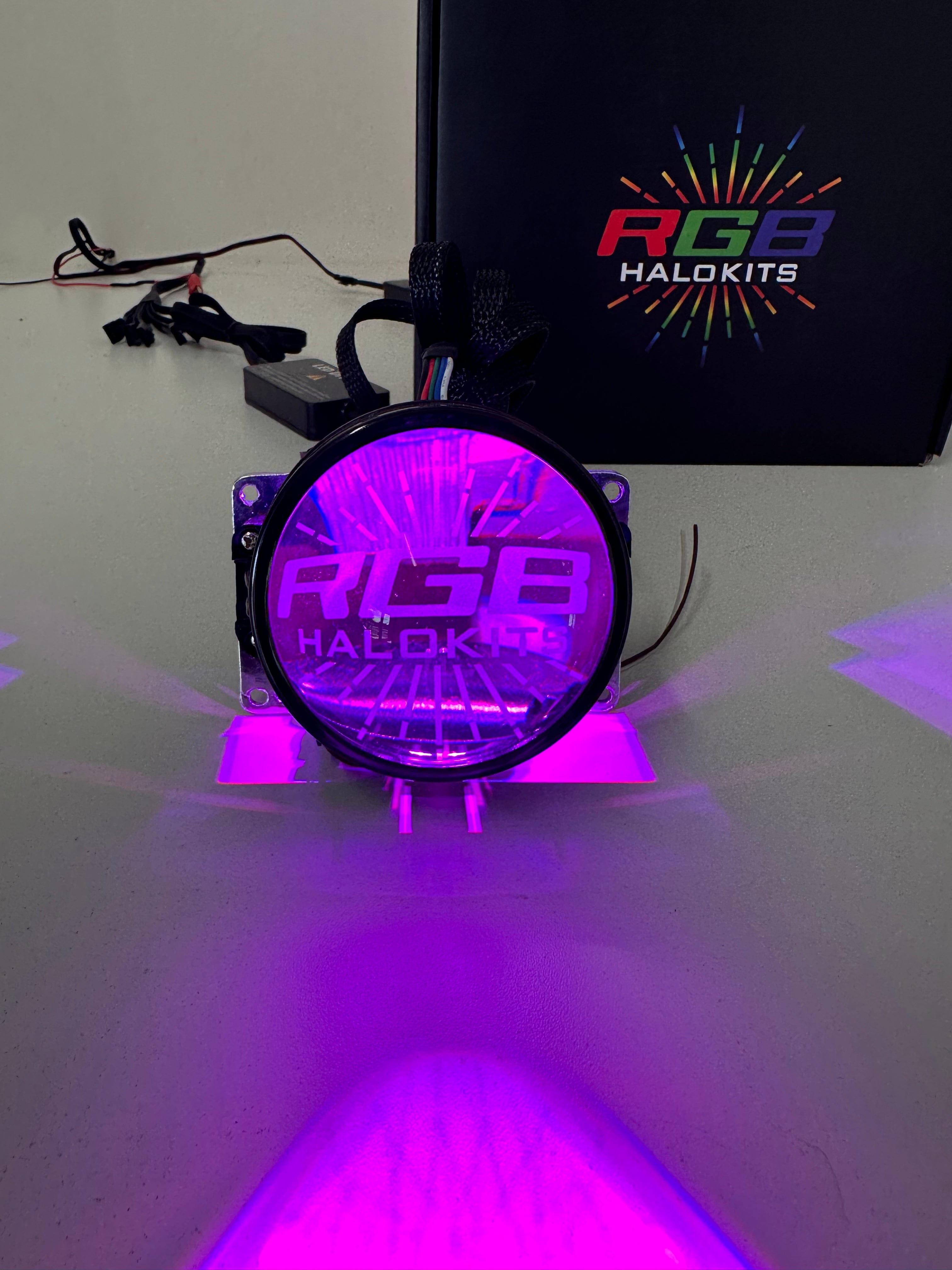 Multicolor Demon Eyes | RGBW - RGB Halo Kits Multicolor Flow Series Color Chasing RGBWA LED headlight kit Oracle Lighting Trendz OneUpLighting Morimoto theretrofitsource AutoLEDTech Diode Dynamics