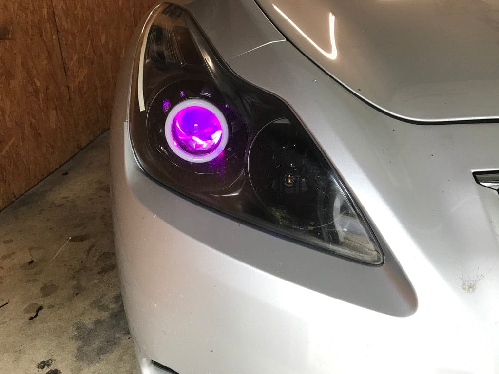 Multicolor Demon Eyes | RGBW - RGB Halo Kits Multicolor Flow Series Color Chasing RGBWA LED headlight kit Oracle Lighting Trendz OneUpLighting Morimoto theretrofitsource AutoLEDTech Diode Dynamics