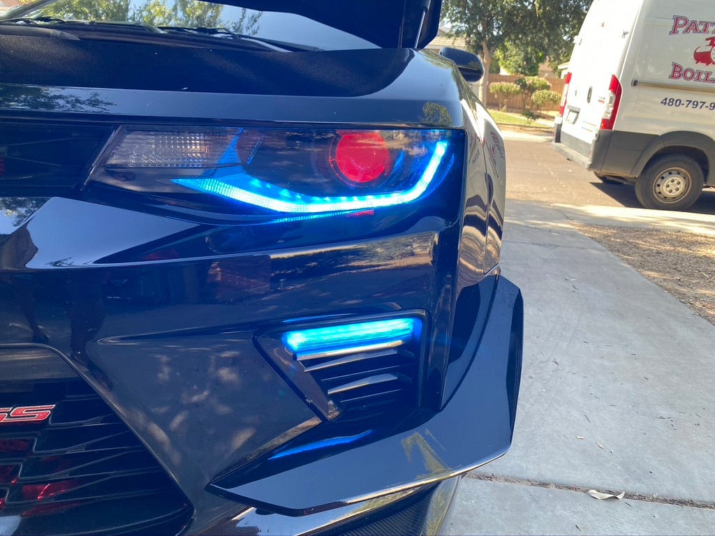 Multicolor Demon Eyes | RGBW - RGB Halo Kits Multicolor Flow Series Color Chasing RGBWA LED headlight kit Oracle Lighting Trendz OneUpLighting Morimoto theretrofitsource AutoLEDTech Diode Dynamics