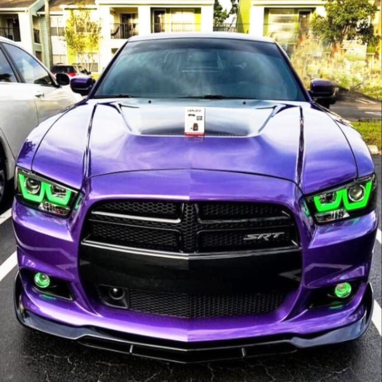 2011-2014 Dodge Charger Flow Series/Color Chasing DRL Boards (for Spec-D Headlights) - RGB Halo Kits Multicolor Flow Series Color Chasing RGBWA LED headlight kit Colorshift Oracle Lighting Trendz OneUpLighting Morimoto theretrofitsource AutoLEDTech Diode Dynamics