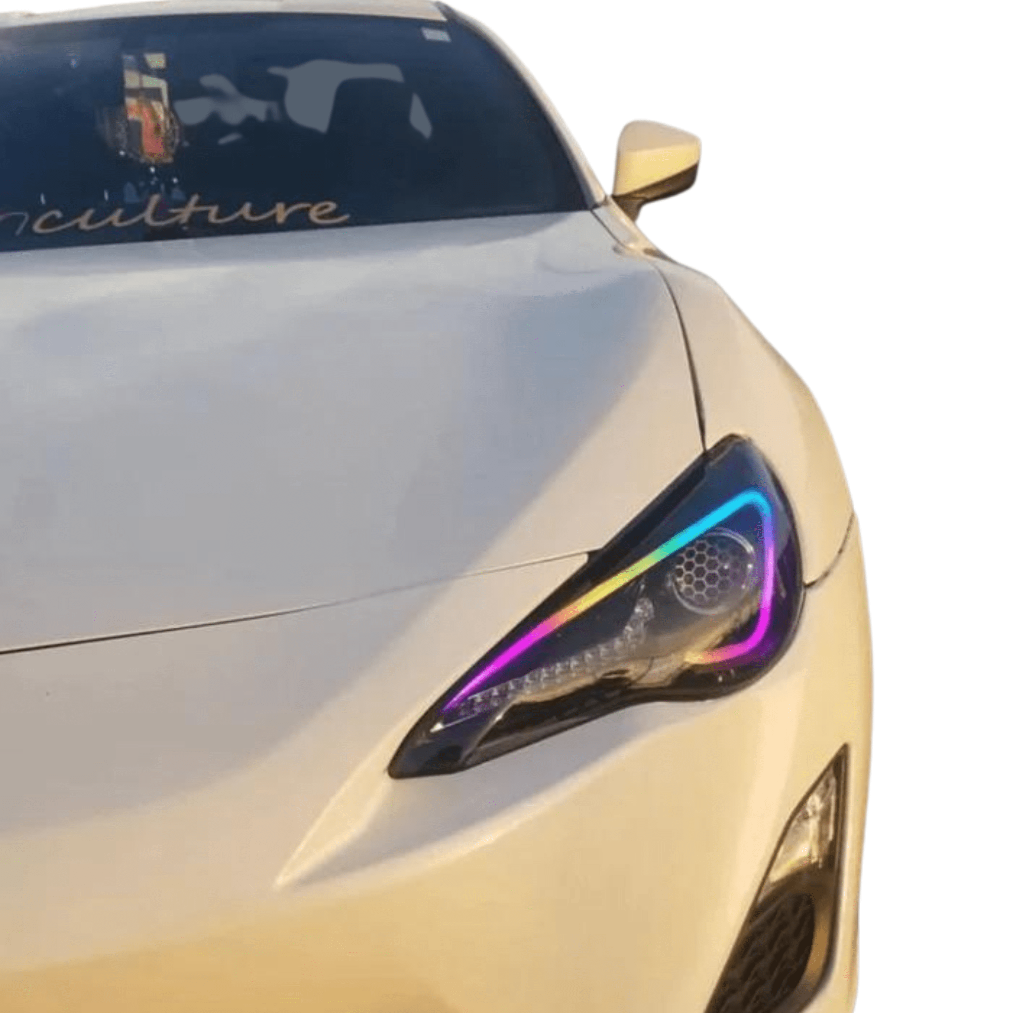 2012-2017 Scion FRS Spec-D Flow Series/Color Chasing DRL Boards - RGB Halo Kits Multicolor Flow Series Color Chasing RGBWA LED headlight kit Oracle Lighting Trendz OneUpLighting Morimoto theretrofitsource AutoLEDTech Diode Dynamics