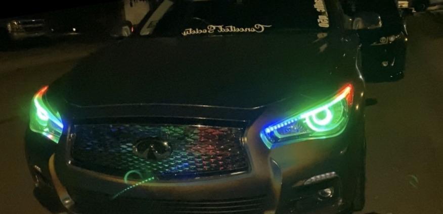 2014-2023 Infiniti Q50 Multicolor DRL Boards - RGB Halo Kits Multicolor Flow Series Color Chasing RGBWA LED headlight kit Oracle Lighting Trendz OneUpLighting Morimoto theretrofitsource AutoLEDTech Diode Dynamics