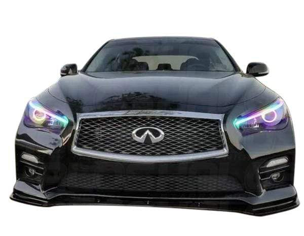 2014-2023 Infiniti Q50 Multicolor DRL Boards - RGB Halo Kits Multicolor Flow Series Color Chasing RGBWA LED headlight kit Oracle Lighting Trendz OneUpLighting Morimoto theretrofitsource AutoLEDTech Diode Dynamics