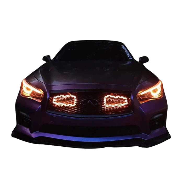 2014-2023 Infiniti Q50 Multicolor DRL Boards - RGB Halo Kits Multicolor Flow Series Color Chasing RGBWA LED headlight kit Oracle Lighting Trendz OneUpLighting Morimoto theretrofitsource AutoLEDTech Diode Dynamics