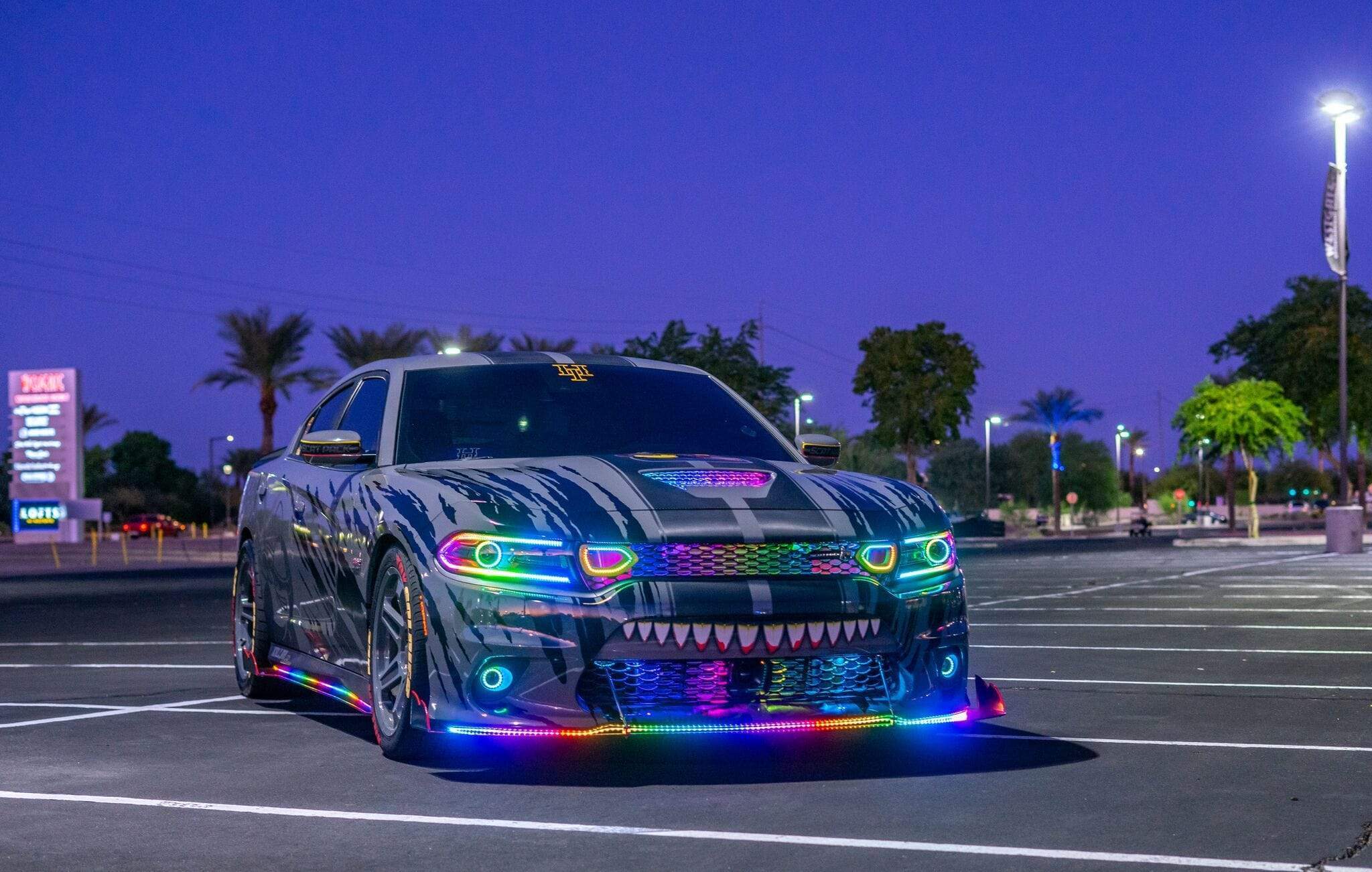 2015-2023 Dodge Charger Flow Series/Color Chasing DRL Boards (Diffused LED Version) - RGB Halo Kits Multicolor Flow Series Color Chasing RGBWA LED headlight kit Oracle Lighting Trendz OneUpLighting Morimoto theretrofitsource AutoLEDTech Diode Dynamics