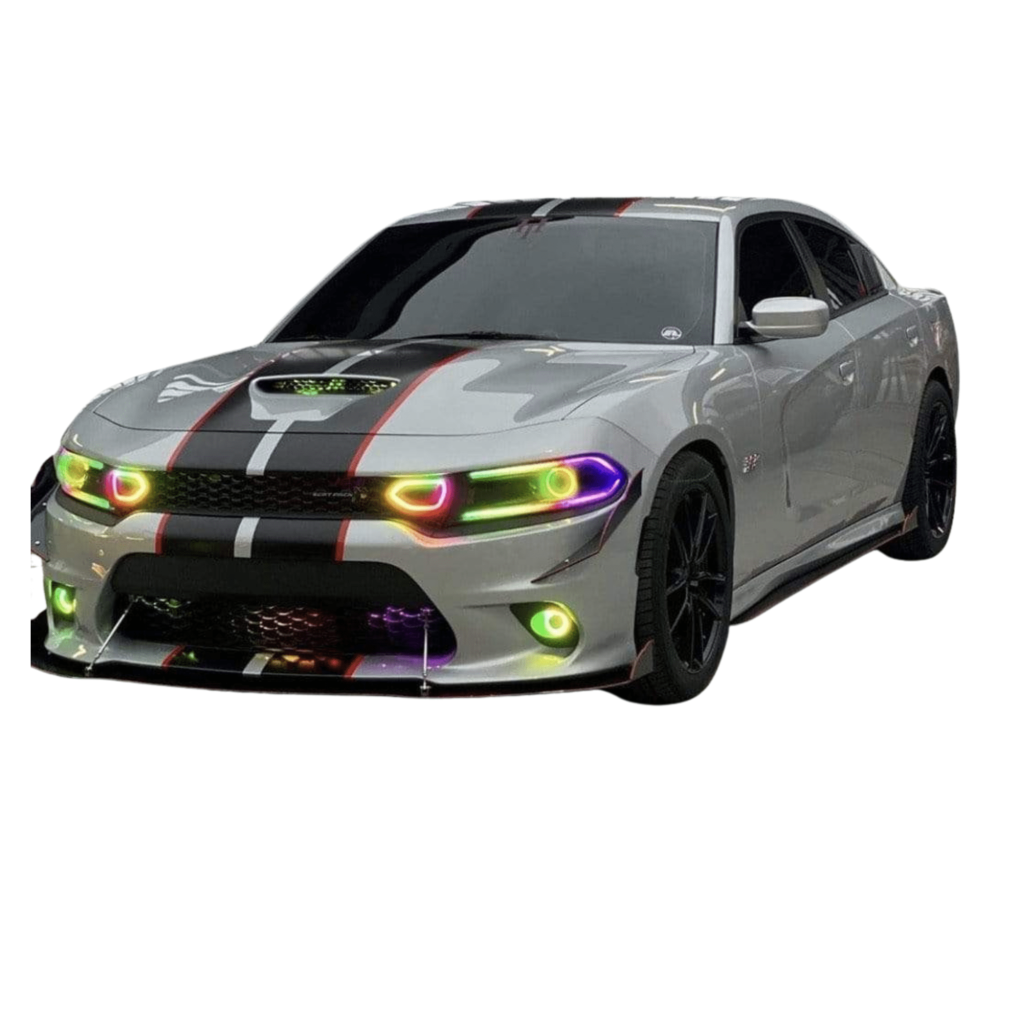 RGB Halo Kits DRL Boards 2015-2022 Dodge Charger Flow Series Color Chasing DRL Headlight Kit