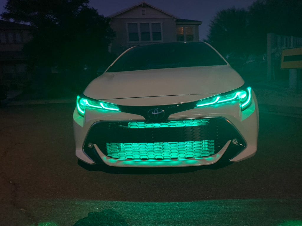 2019-2022 Toyota Corolla RGBW DRL Boards - RGB Halo Kits Multicolor Flow Series Color Chasing RGBWA LED headlight kit Oracle Lighting Trendz OneUpLighting Morimoto theretrofitsource AutoLEDTech Diode Dynamics