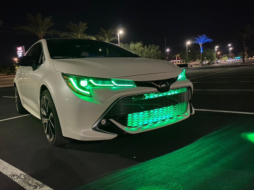 2019-2022 Toyota Corolla RGBW DRL Boards - RGB Halo Kits Multicolor Flow Series Color Chasing RGBWA LED headlight kit Oracle Lighting Trendz OneUpLighting Morimoto theretrofitsource AutoLEDTech Diode Dynamics