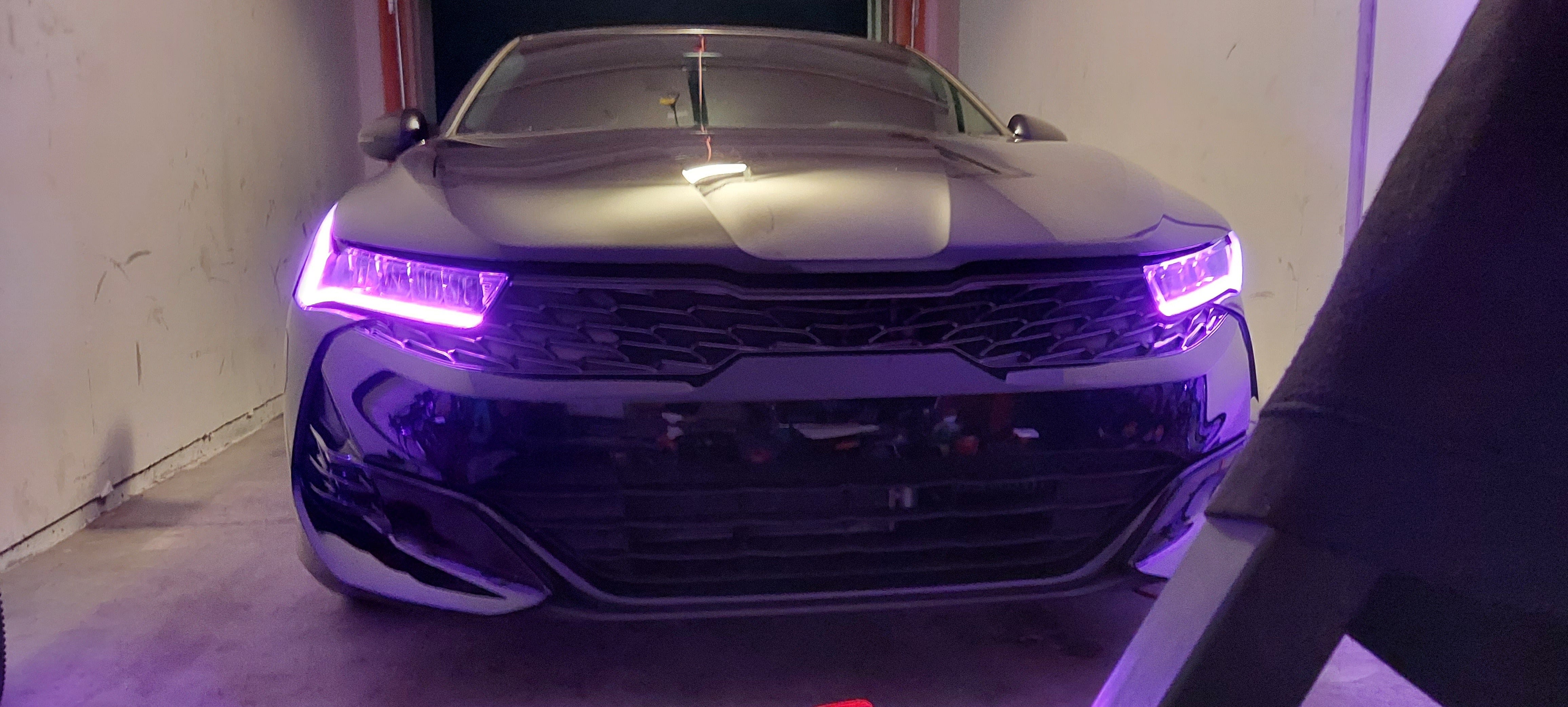 2021+ Kia K5 Flow Series/Color Chasing DRL Boards - RGB Halo Kits Multicolor Flow Series Color Chasing RGBWA LED headlight kit Colorshift Oracle Lighting Trendz OneUpLighting Morimoto theretrofitsource AutoLEDTech Diode Dynamics