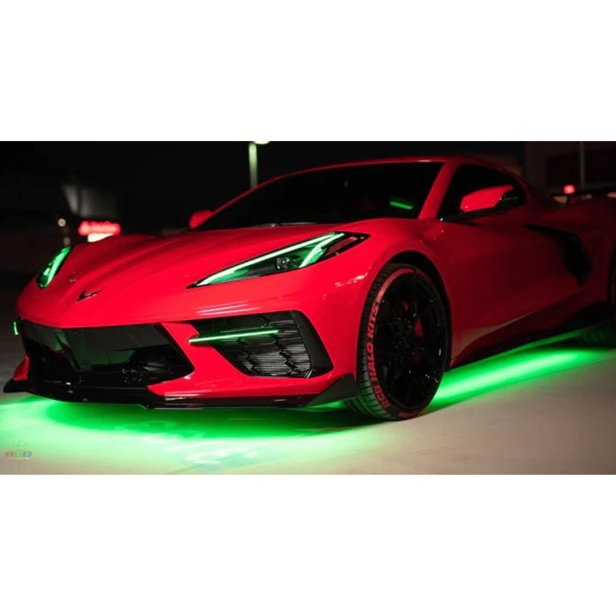 RGB Halo Kits DRL Boards RGB / Bluetooth Controller / Multicolor + Amber turn signal 2020-2024 Chevrolet C8 Corvette RGB LED Headlight DRL Kit + Accent Strip