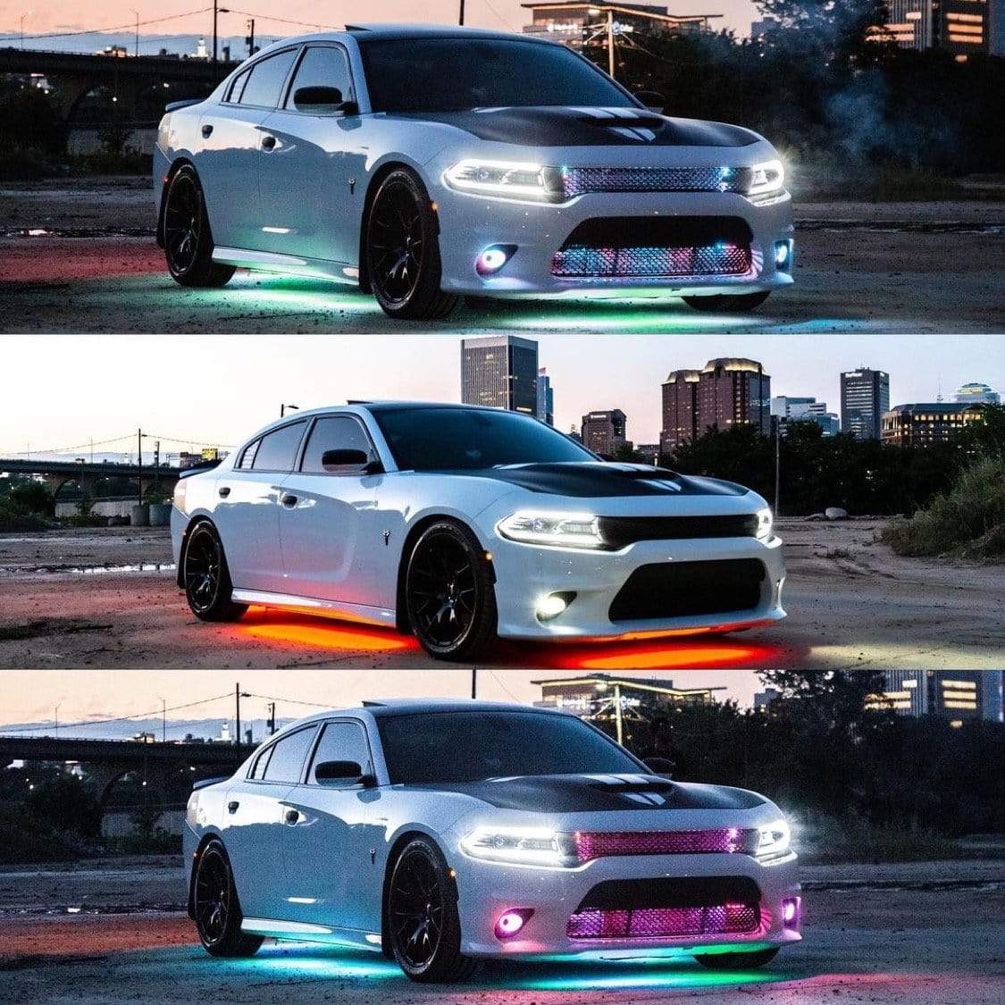 RGB Halo Kits Exterior Lighting Standard Pack (Underglow + Grille Kit + Interior Footwell Kit)