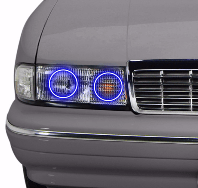 1991-1996 Chevrolet Caprice Multicolor Halo Kit - RGB Halo Kits Multicolor Flow Series Color Chasing RGBWA LED headlight kit Colorshift Oracle Lighting Trendz OneUpLighting Morimoto theretrofitsource AutoLEDTech Diode Dynamics