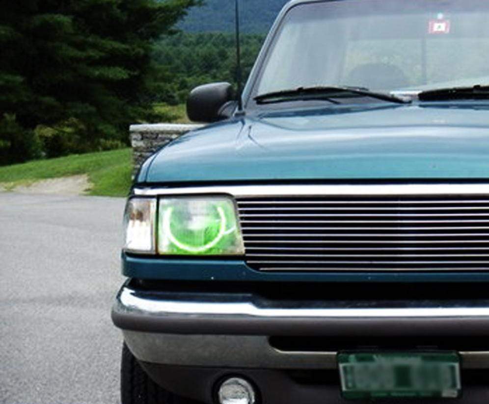 1993-1997 Ford Ranger Multicolor Halo Kit - RGB Halo Kits Multicolor Flow Series Color Chasing RGBWA LED headlight kit Colorshift Oracle Lighting Trendz OneUpLighting Morimoto theretrofitsource AutoLEDTech Diode Dynamics