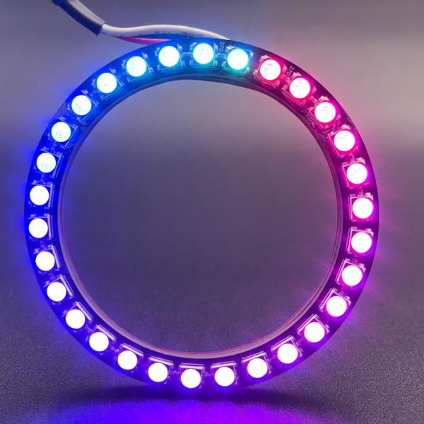 1994-1997 GMC Sonoma Multicolor Halo Kit - RGB Halo Kits Multicolor Flow Series Color Chasing RGBWA LED headlight kit Colorshift Oracle Lighting Trendz OneUpLighting Morimoto theretrofitsource AutoLEDTech Diode Dynamics