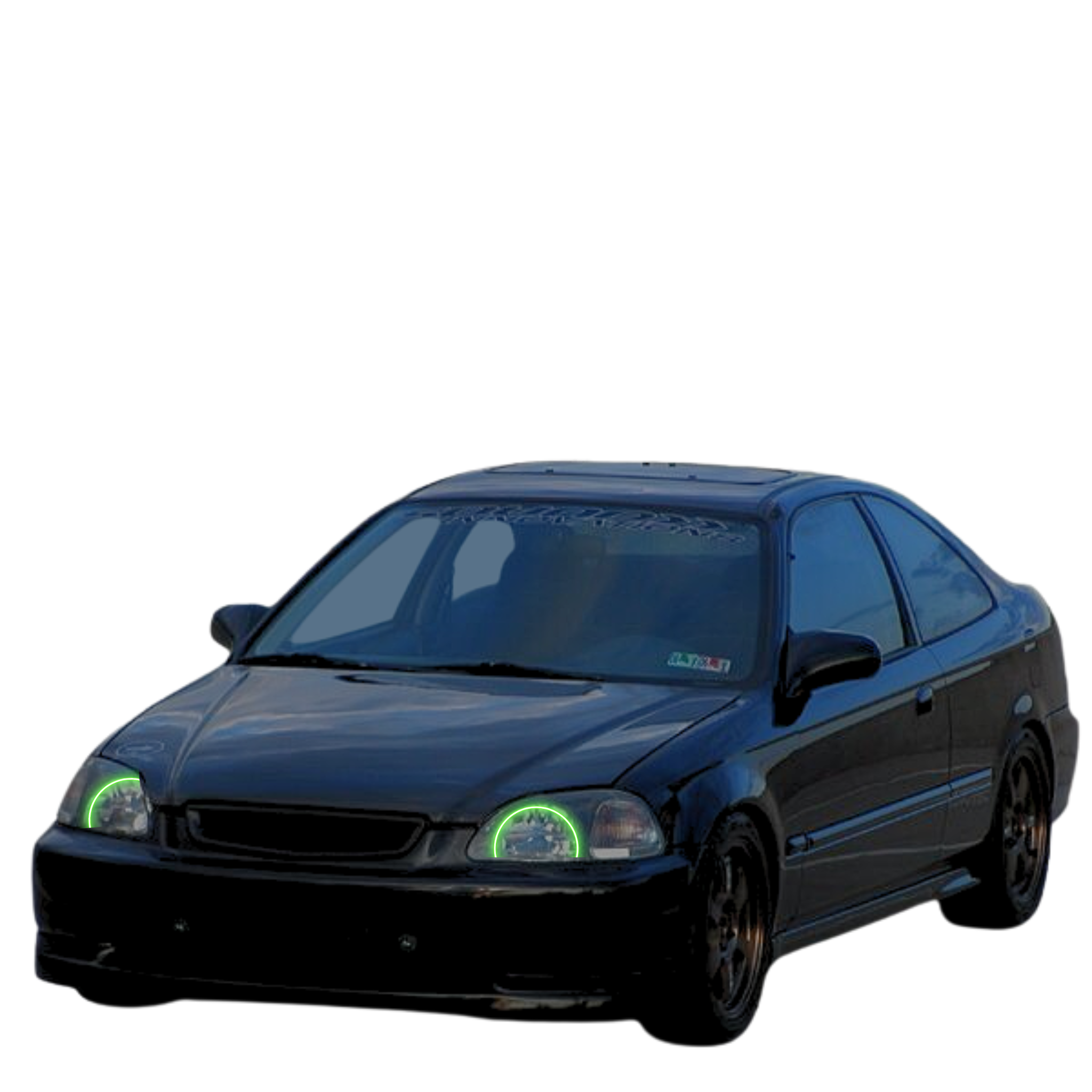 1996-1998 Honda Civic Multicolor Halo Kit - RGB Halo Kits Multicolor Flow Series Color Chasing RGBWA LED headlight kit Colorshift Oracle Lighting Trendz OneUpLighting Morimoto theretrofitsource AutoLEDTech Diode Dynamics