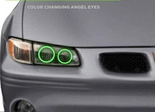 1997-2003 Pontiac Grand Prix Multicolor Halo Kit - RGB Halo Kits Multicolor Flow Series Color Chasing RGBWA LED headlight kit Colorshift Oracle Lighting Trendz OneUpLighting Morimoto theretrofitsource AutoLEDTech Diode Dynamics