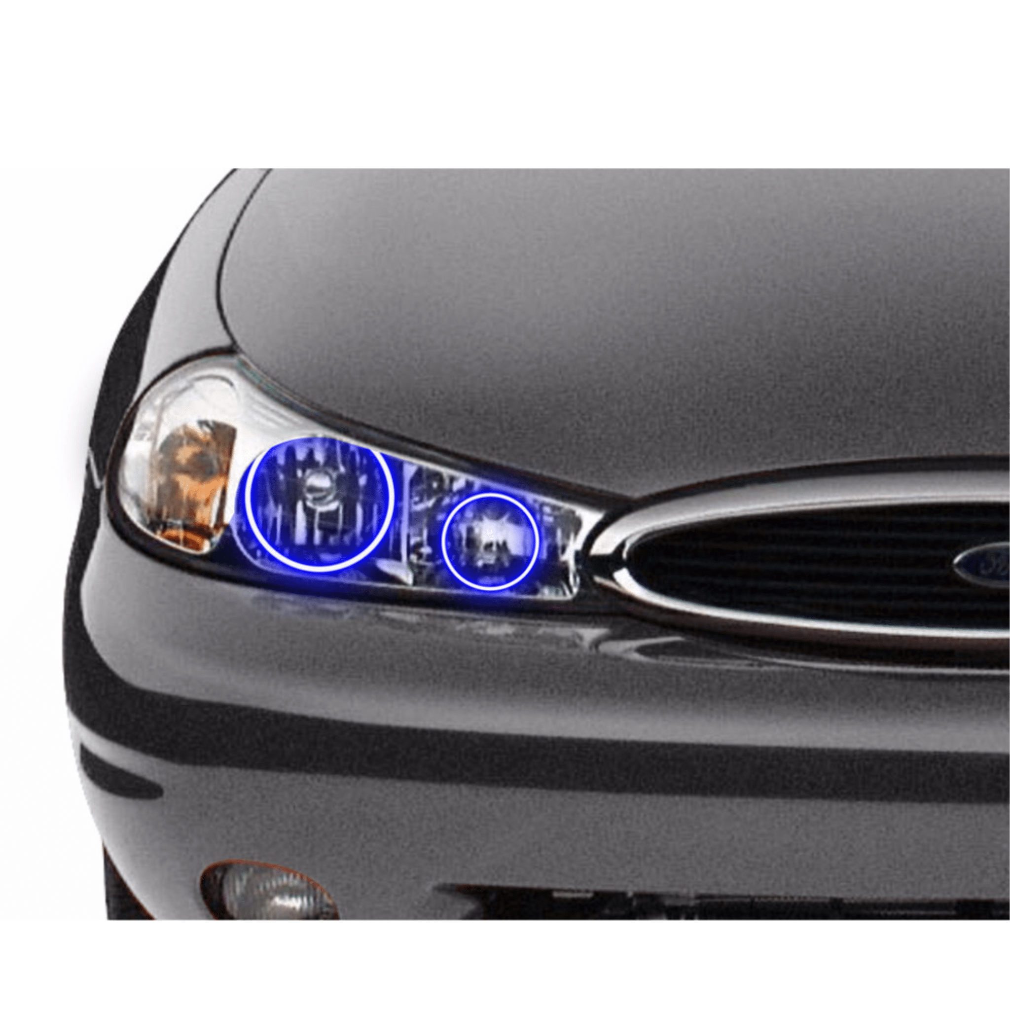 1998-2000 Ford Contour Multicolor Halo Kit - RGB Halo Kits Multicolor Flow Series Color Chasing RGBWA LED headlight kit Colorshift Oracle Lighting Trendz OneUpLighting Morimoto theretrofitsource AutoLEDTech Diode Dynamics