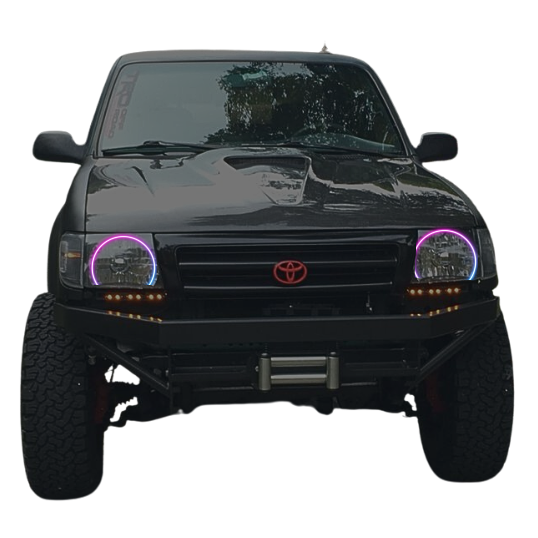 1998-2000 Toyota Tacoma Multicolor Halo Kit - RGB Halo Kits Multicolor Flow Series Color Chasing RGBWA LED headlight kit Colorshift Oracle Lighting Trendz OneUpLighting Morimoto theretrofitsource AutoLEDTech Diode Dynamics