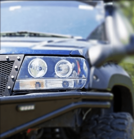 1999-2004 Jeep Grand Cherokee Multicolor Halo Kit - RGB Halo Kits Multicolor Flow Series Color Chasing RGBWA LED headlight kit Colorshift Oracle Lighting Trendz OneUpLighting Morimoto theretrofitsource AutoLEDTech Diode Dynamics