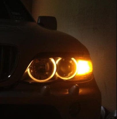 1999-2006 BMW X5 Multicolor Halo Kit - RGB Halo Kits Multicolor Flow Series Color Chasing RGBWA LED headlight kit Colorshift Oracle Lighting Trendz OneUpLighting Morimoto theretrofitsource AutoLEDTech Diode Dynamics