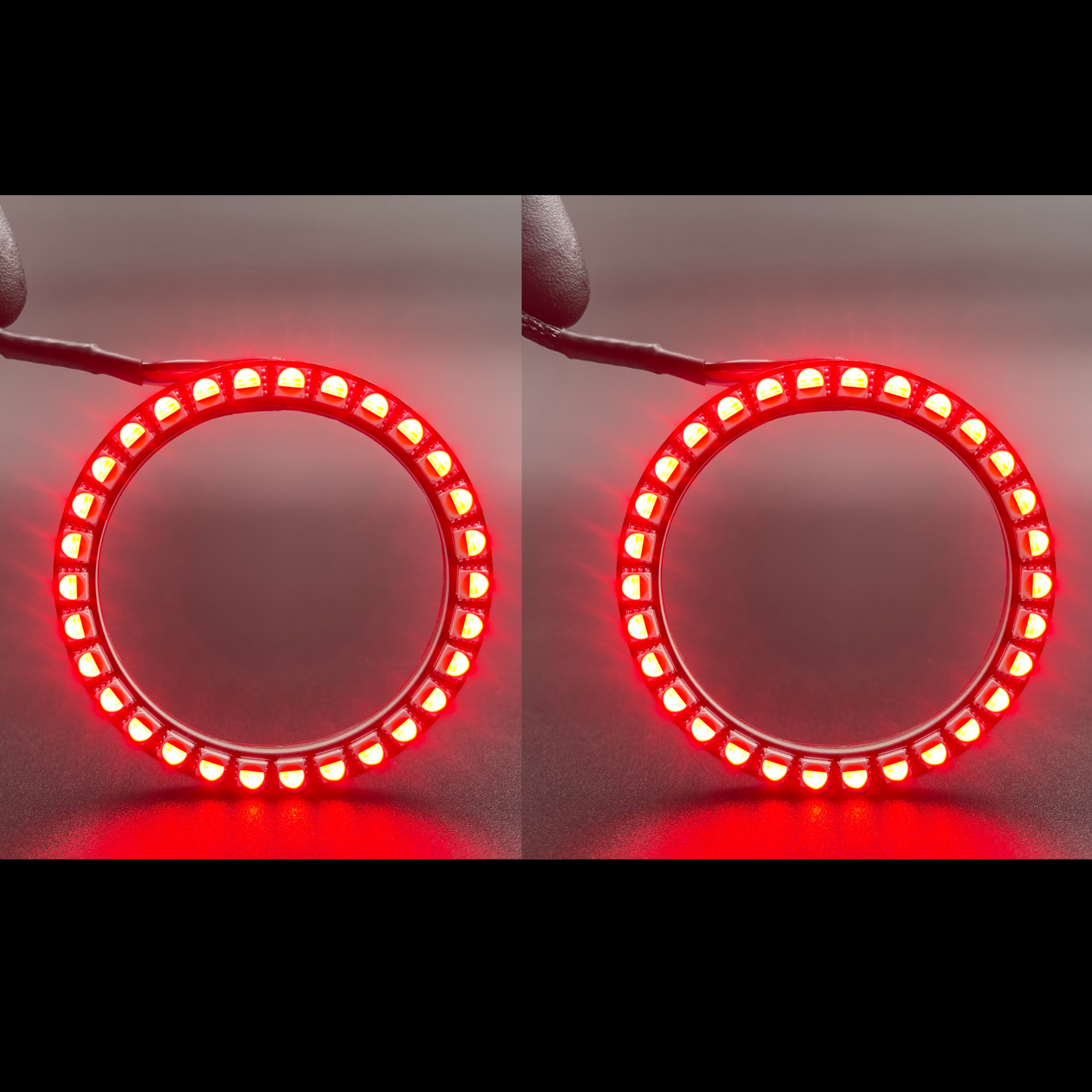 2001-2004 Nissan Frontier Triple Multicolor Halo Kit - RGB Halo Kits Multicolor Flow Series Color Chasing RGBWA LED headlight kit Colorshift Oracle Lighting Trendz OneUpLighting Morimoto theretrofitsource AutoLEDTech Diode Dynamics