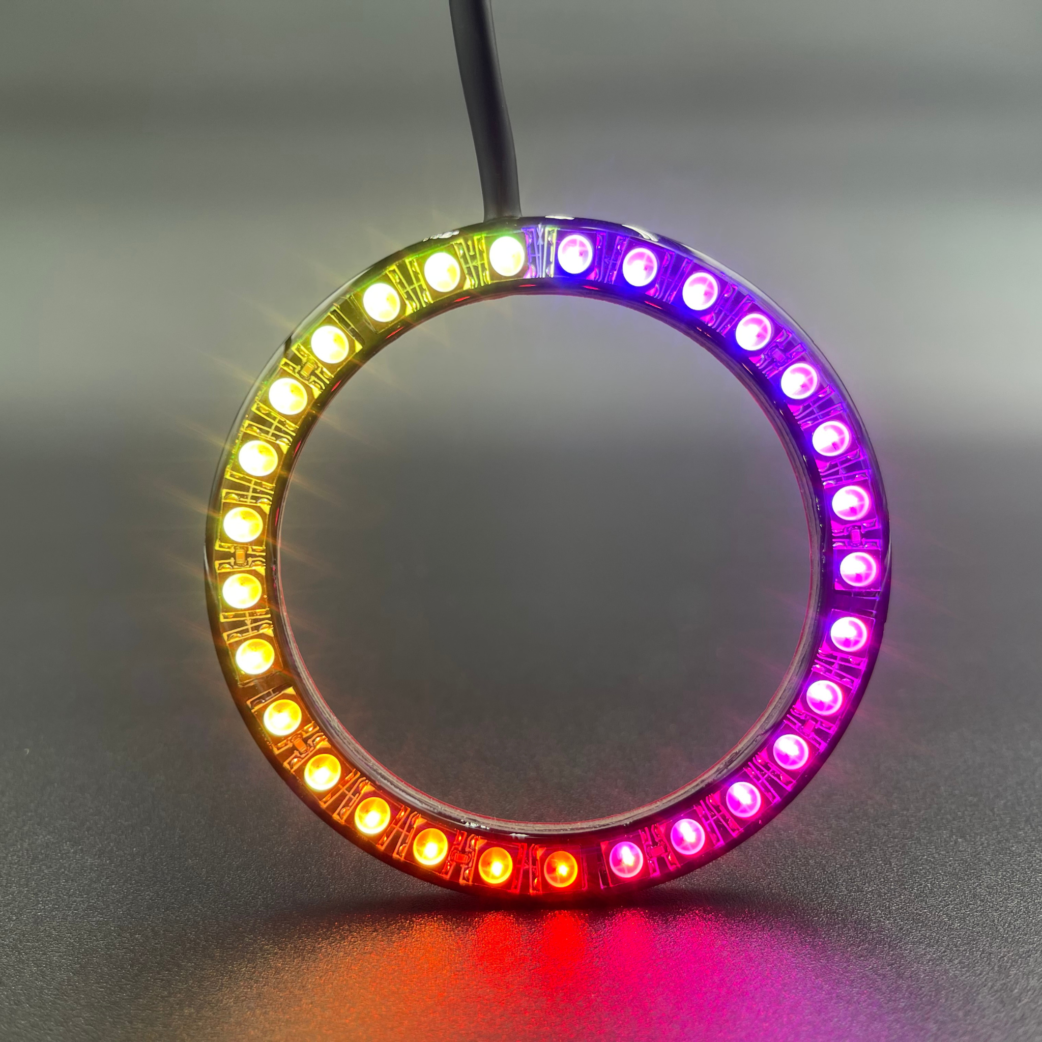 2001-2004 Nissan Frontier Triple Multicolor Halo Kit - RGB Halo Kits Multicolor Flow Series Color Chasing RGBWA LED headlight kit Colorshift Oracle Lighting Trendz OneUpLighting Morimoto theretrofitsource AutoLEDTech Diode Dynamics