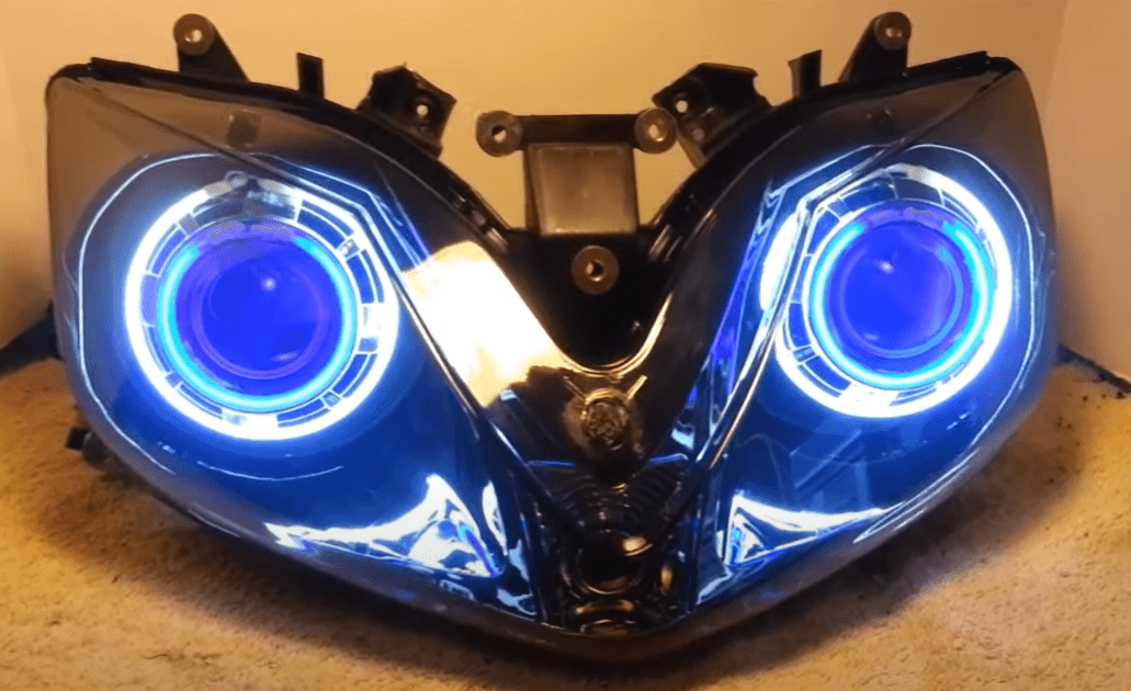 2001-2006 Honda CBR600F4I Multicolor Halo Kit - RGB Halo Kits Multicolor Flow Series Color Chasing RGBWA LED headlight kit Colorshift Oracle Lighting Trendz OneUpLighting Morimoto theretrofitsource AutoLEDTech Diode Dynamics