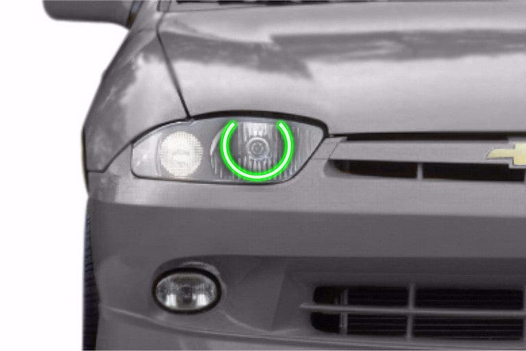 2003-2005 Chevrolet Cavalier Multicolor Halo Kit - RGB Halo Kits Multicolor Flow Series Color Chasing RGBWA LED headlight kit Colorshift Oracle Lighting Trendz OneUpLighting Morimoto theretrofitsource AutoLEDTech Diode Dynamics