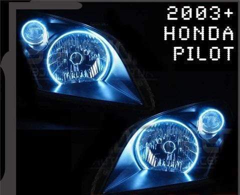 2003-2005 Honda Pilot Multicolor Halo Kit - RGB Halo Kits Multicolor Flow Series Color Chasing RGBWA LED headlight kit Colorshift Oracle Lighting Trendz OneUpLighting Morimoto theretrofitsource AutoLEDTech Diode Dynamics